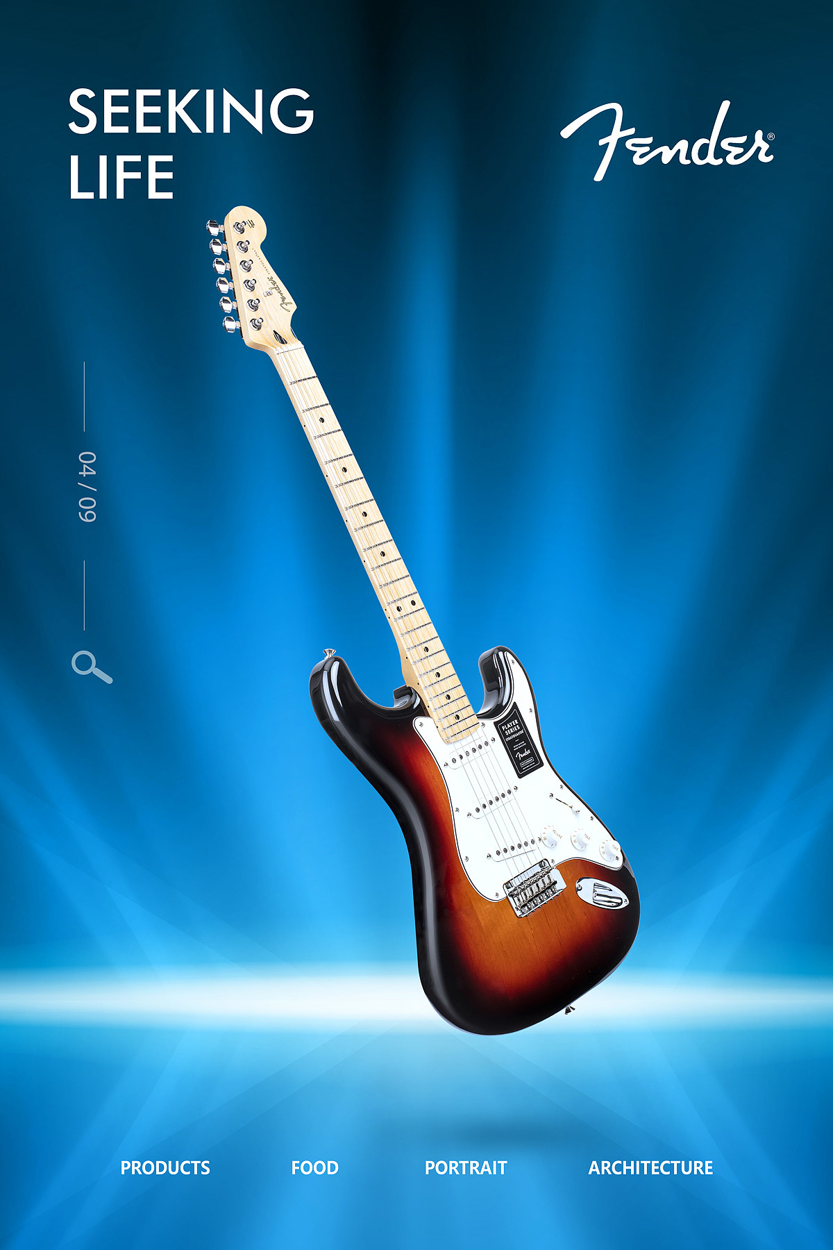 fender芬达吉他70乐器贝斯琴行创意摄影产品拍摄