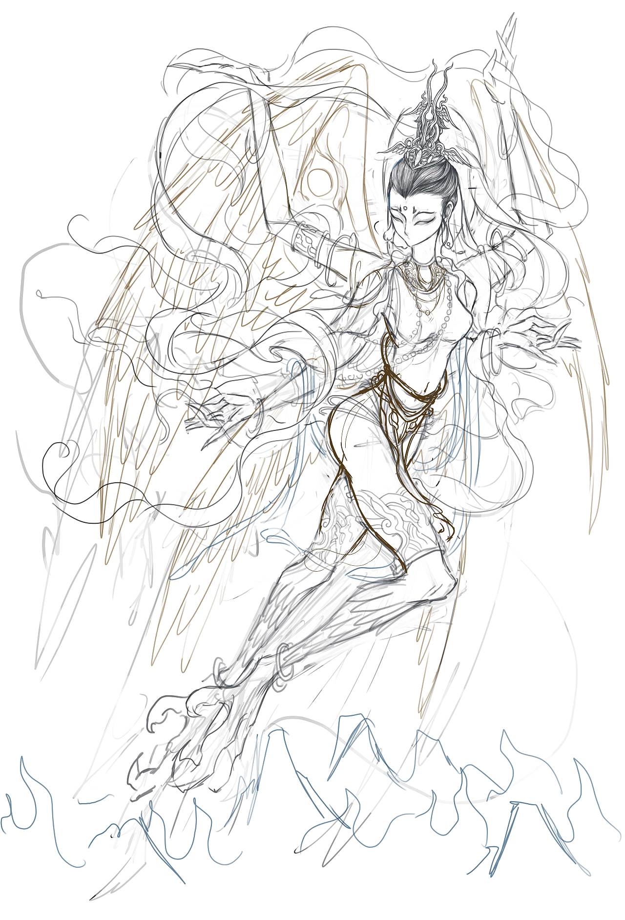 《归尘·无言》（图ZMjI0NTYyMjQ4） - 商业插画 - 站酷设计师一个角宿原创素材 - 站酷ZCOOL