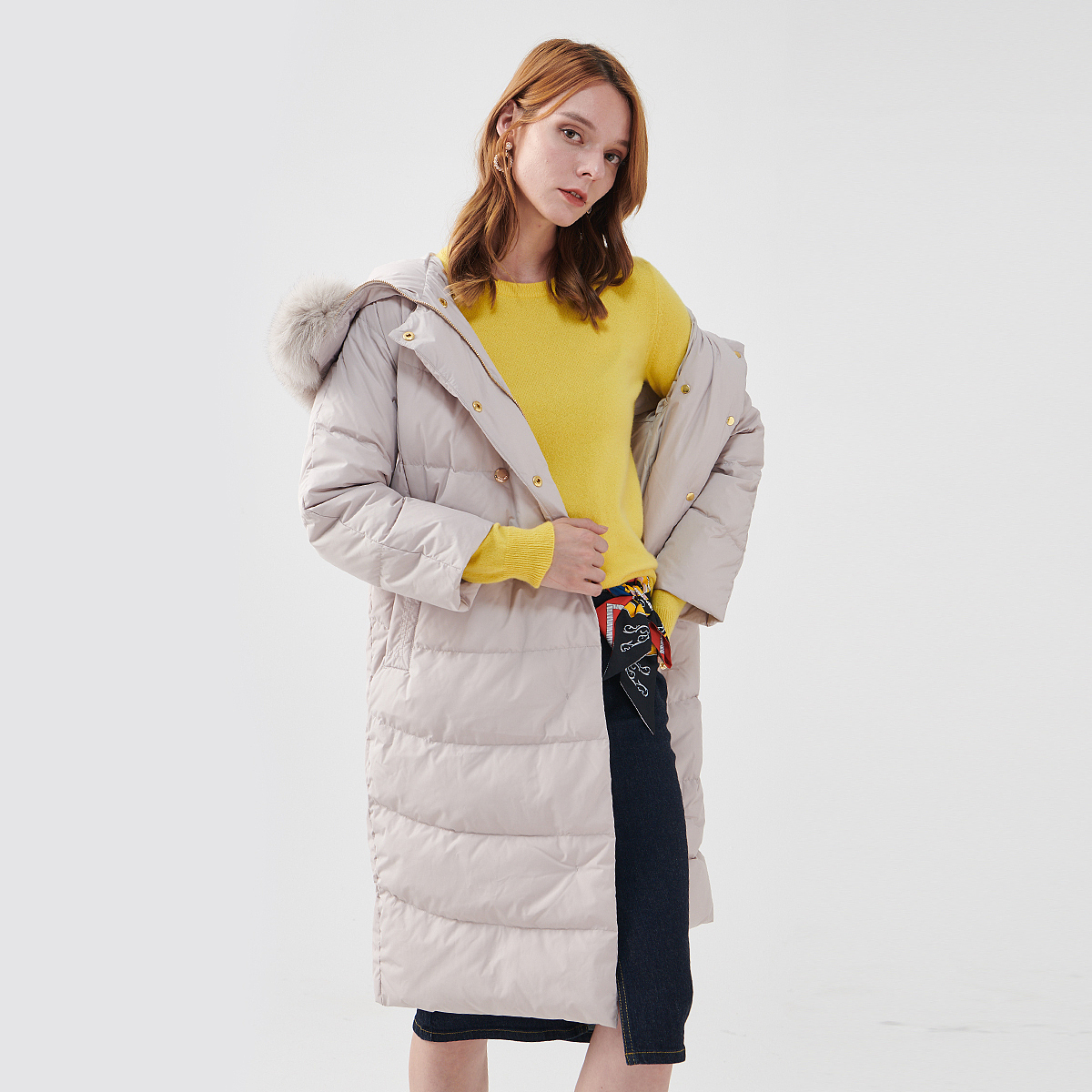 变的越来越时髦的羽绒服精们