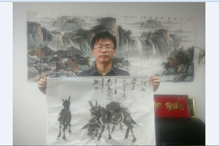 2江苏泰州周女士收藏买吴俊彬书画作品《富贵牡丹》6幅