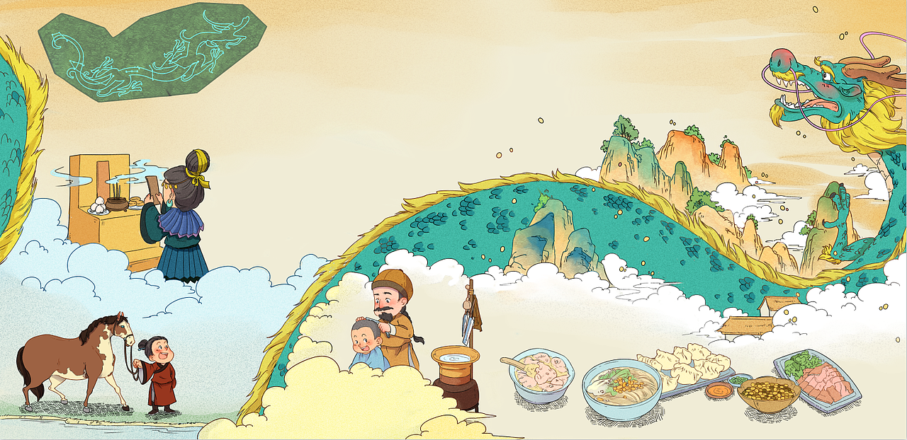 国风卡通（图ZMjg0OTk3NDgw） - 儿童插画 - 站酷设计师画画的蛮蛮原创素材 - 站酷ZCOOL