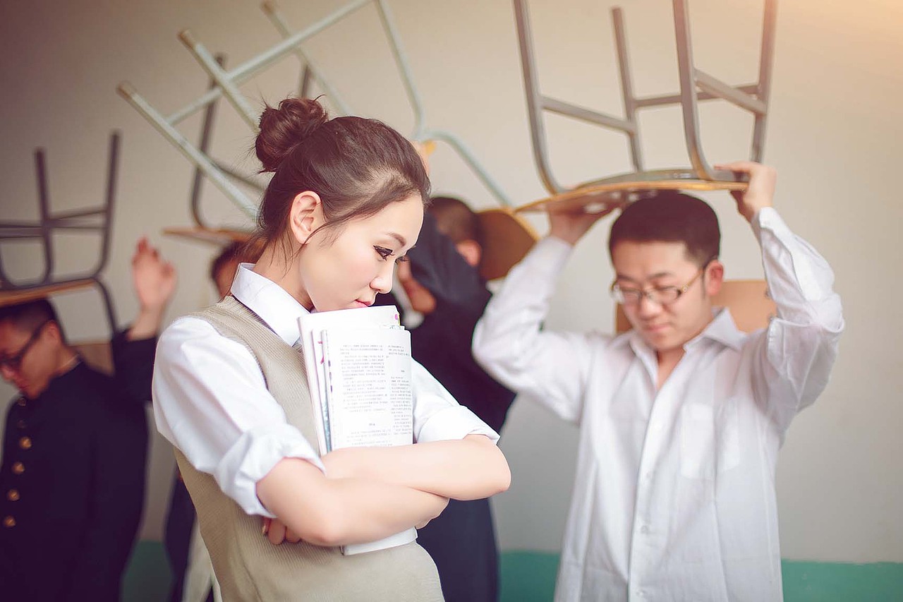 同桌的你婚纱照 其实没穿婚纱