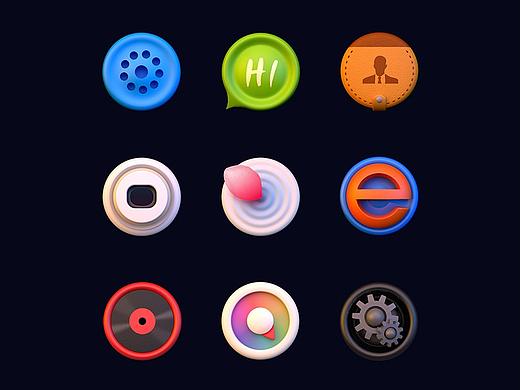 GUI_纽扣图标设计（个人主页-ZNDU4ODY0MjA=） - 图标 - 站酷设计师黑脸的哥斯拉原创素材 - 站酷ZCOOL