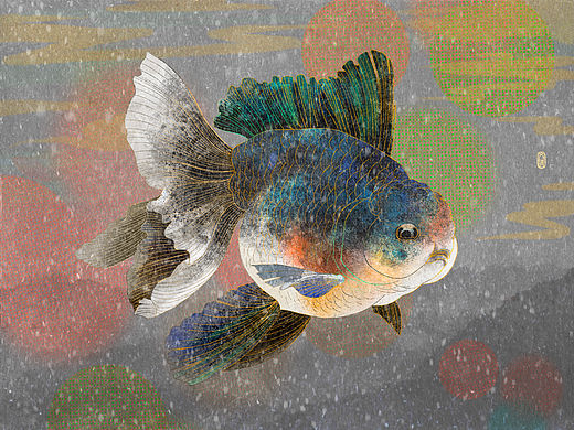 iPad即兴创作金鱼插画