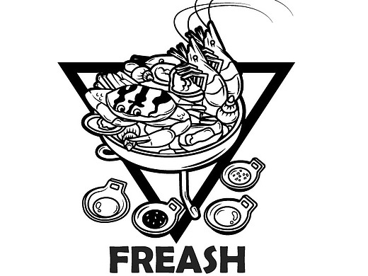 潮流插画练习 美食黑白