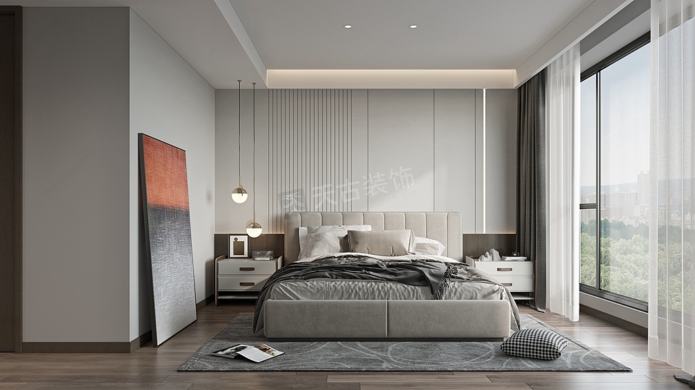 融创壹号院装修,现代简约风格大平层设计,渝北装修公司