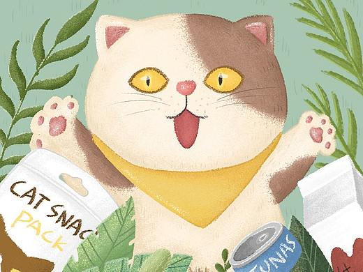 【插画】猫咪的美食之旅