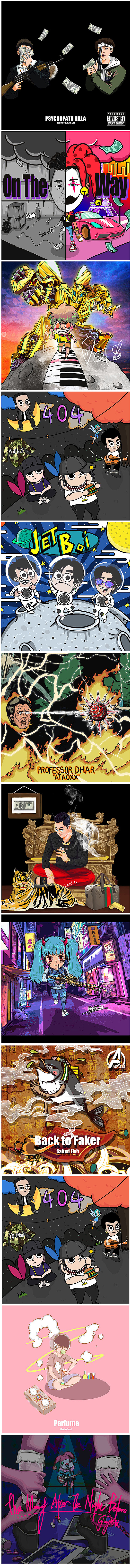 近期帮歌手做的网易云封面合辑（图ZMTc4MzcwNTg4） - 商业插画 - 站酷设计师蔡伊婷et原创素材 - 站酷ZCOOL