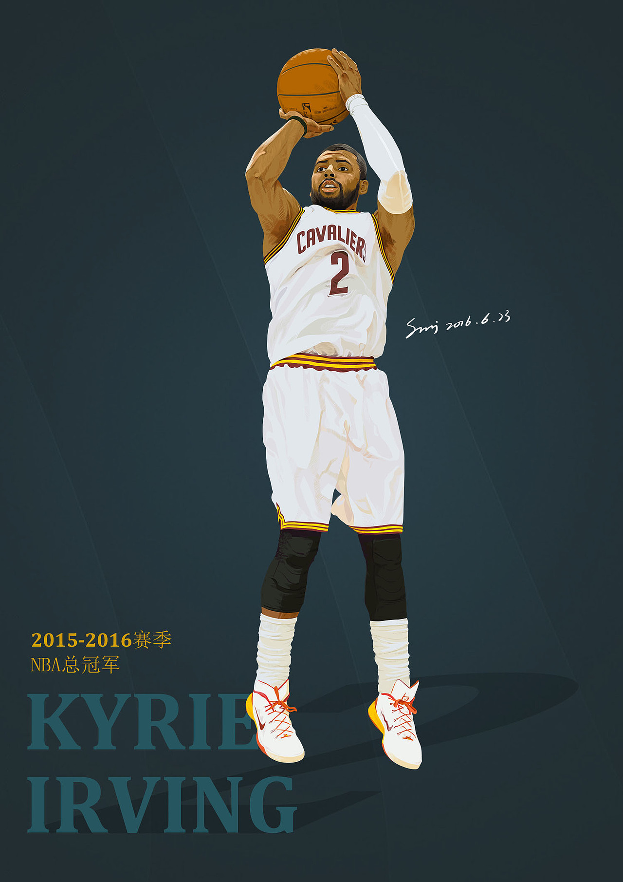 nba球星插画-凯利欧文#2