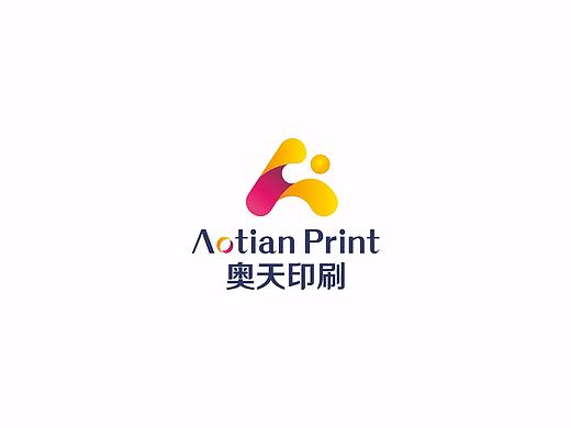 奥天印刷标志logo