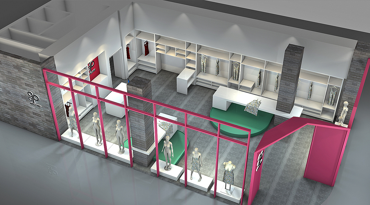 APPLE TREE女装专卖店（图ZNTA3NzE5MzY=） - 展陈设计 - 站酷设计师空间设研所原创素材 - 站酷ZCOOL