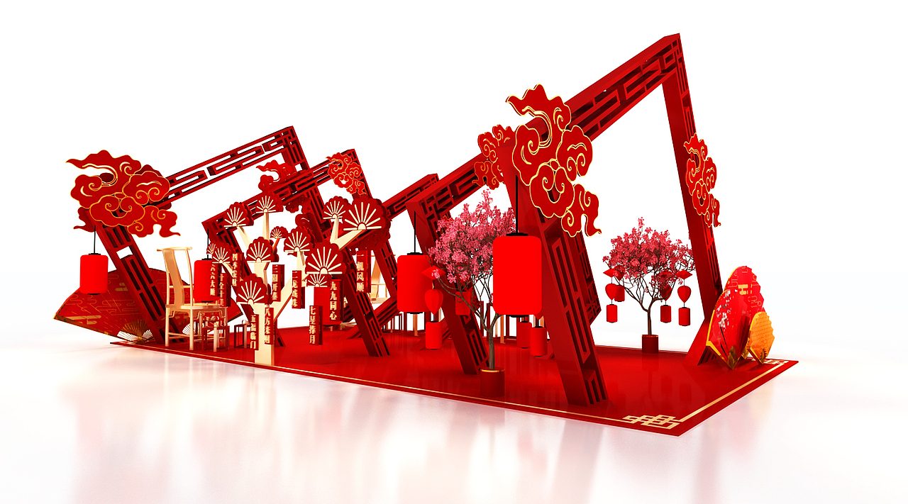 新春美陈（图ZMTkzNjc3NTA0） - 场景 - 站酷设计师P2h1原创素材 - 站酷ZCOOL