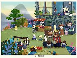 地区风物插画