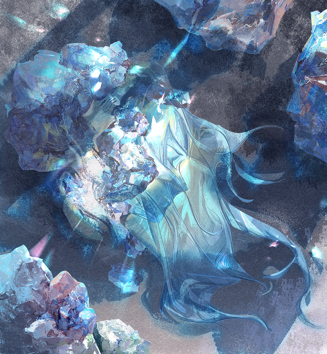 天青石（图ZMzIyMTM3NTI4） - 商业插画 - 站酷设计师织雾安转原创素材 - 站酷ZCOOL