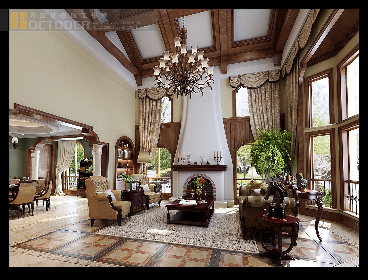 别墅空间一套（图ZMjE0MjE4NDQ=） - 家装设计 - 站酷设计师山海间YF原创素材 - 站酷ZCOOL