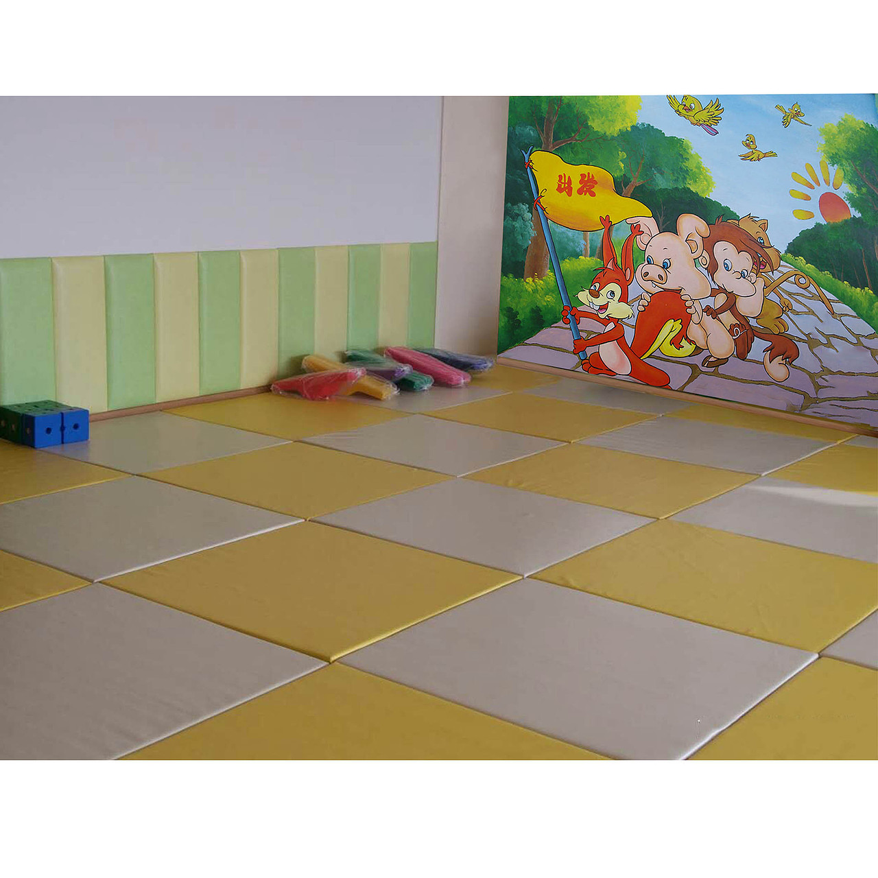 幼儿园墙裙软包防撞墙软包