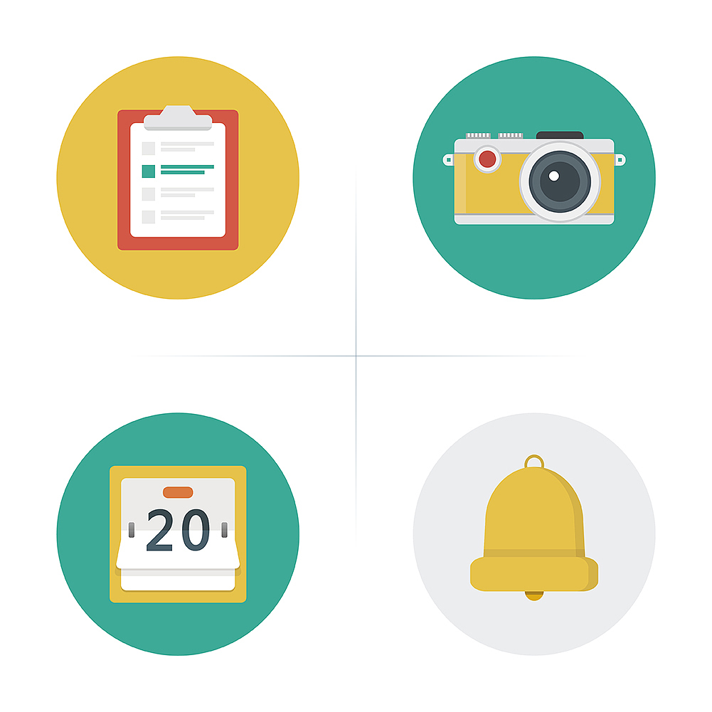 图标,扁平 练习 矢量图