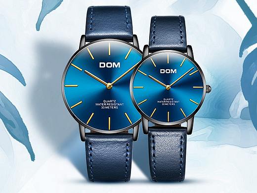 简约清新情侣腕表详情页