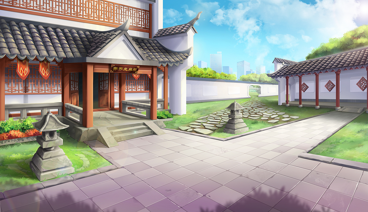 麻将游戏大厅背景