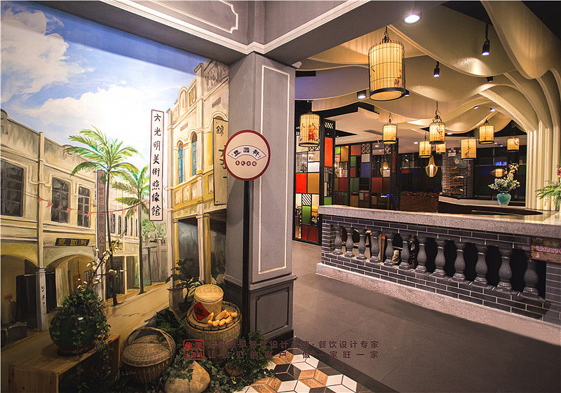 餐饮设计案例：丰圆轩汇鑫店（图ZMjEwMDA0NDg0） - 家装设计 - 站酷设计师集美山田组设计院原创素材 - 站酷ZCOOL