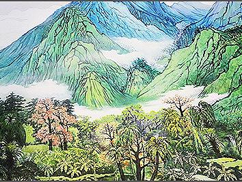 [展览馆]海南省规划展览馆墙绘彩绘