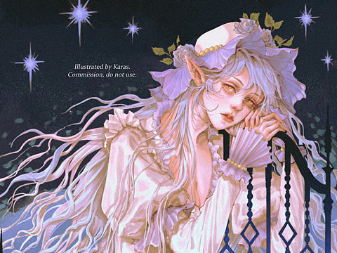 星空和少女十分般配哦