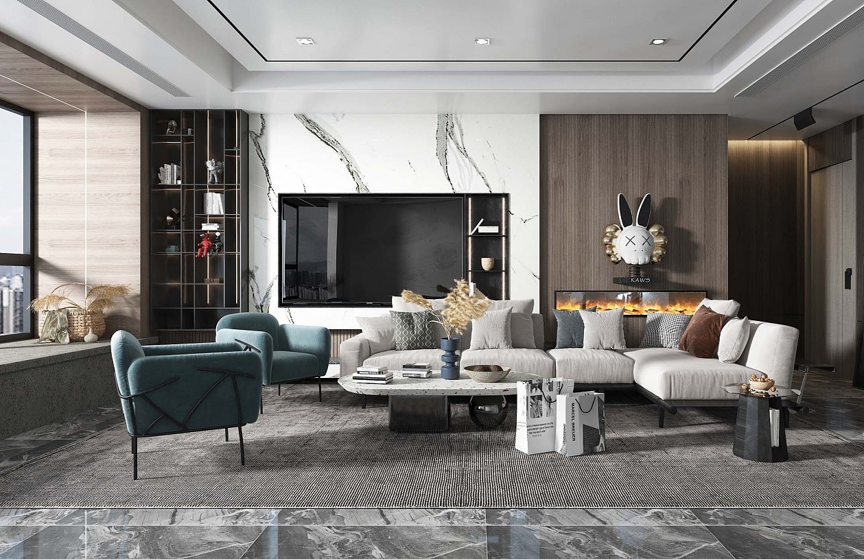 现代客厅.灰色系列