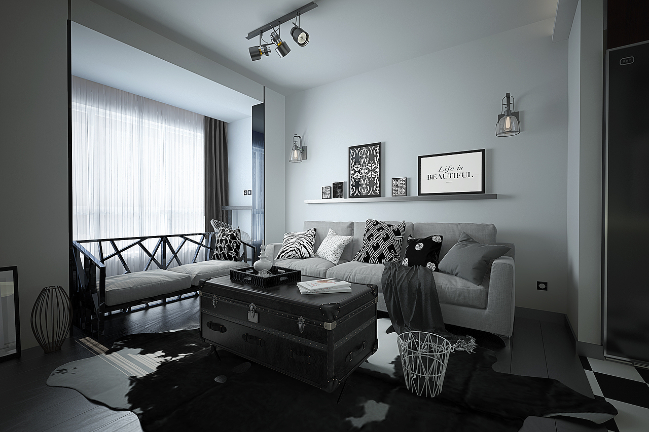 现代客厅室内设计表现3dmax+vray（图ZODk3NDk2MzI=） - 建筑/空间 - 站酷设计师huayu2016原创素材 - 站酷ZCOOL