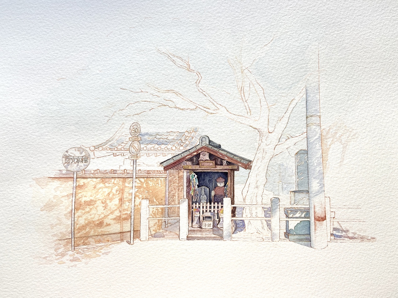 《与时间相伴的神社》（过程图）