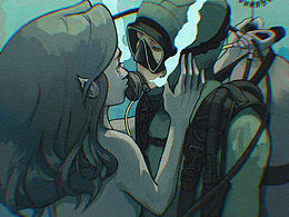 Mermaid and Scuba Diver