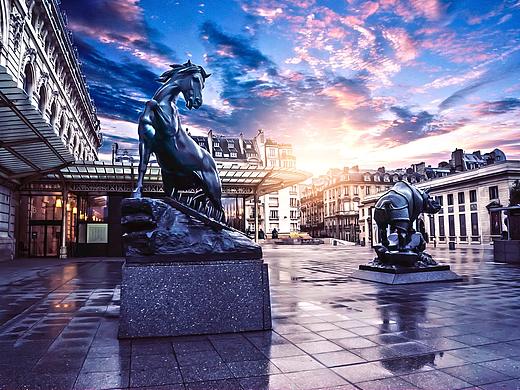 死黑风景画后期修饰