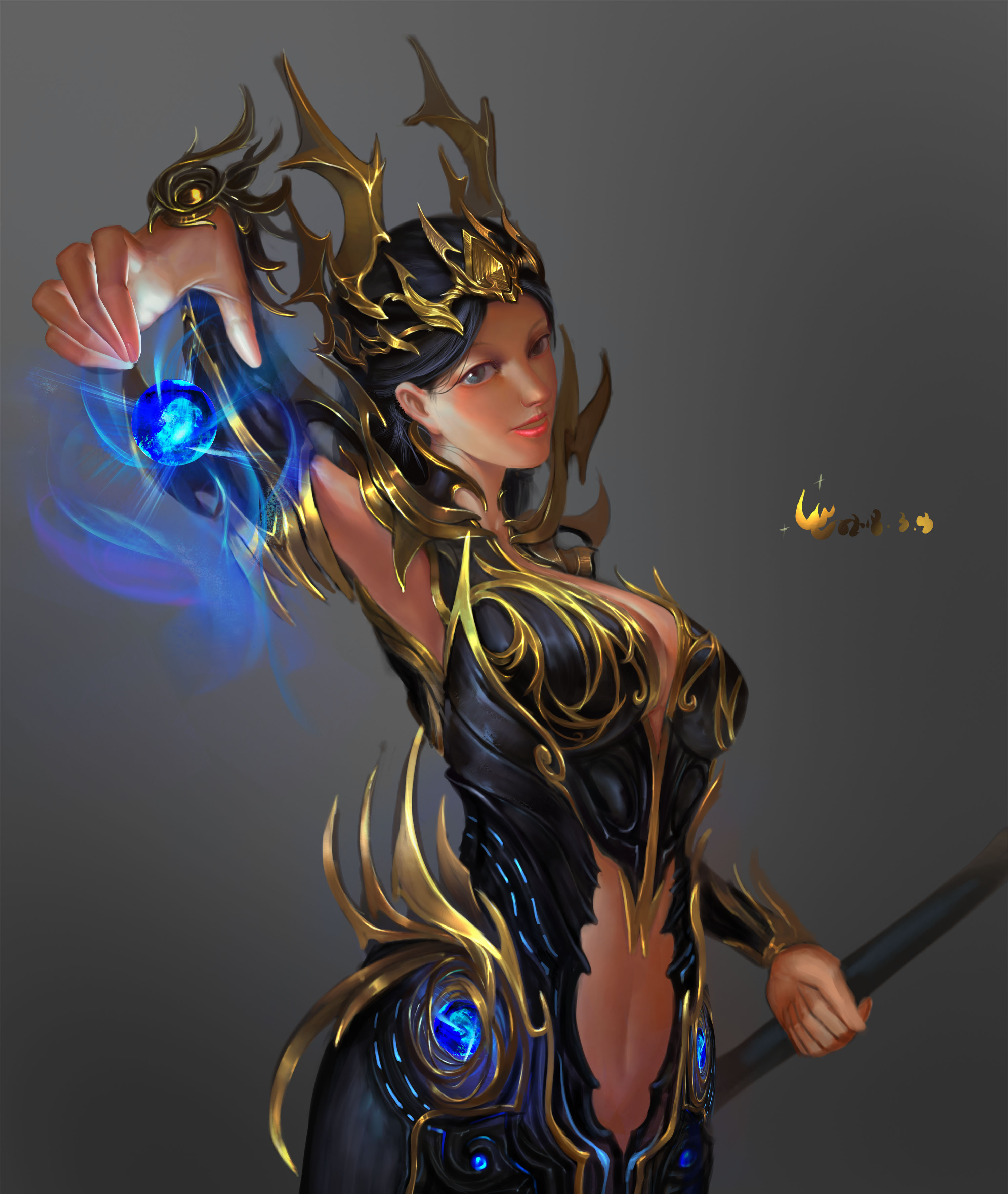 女法师设计|插画|游戏原画|ruycz - 原创作品 - 站酷 (zcool)