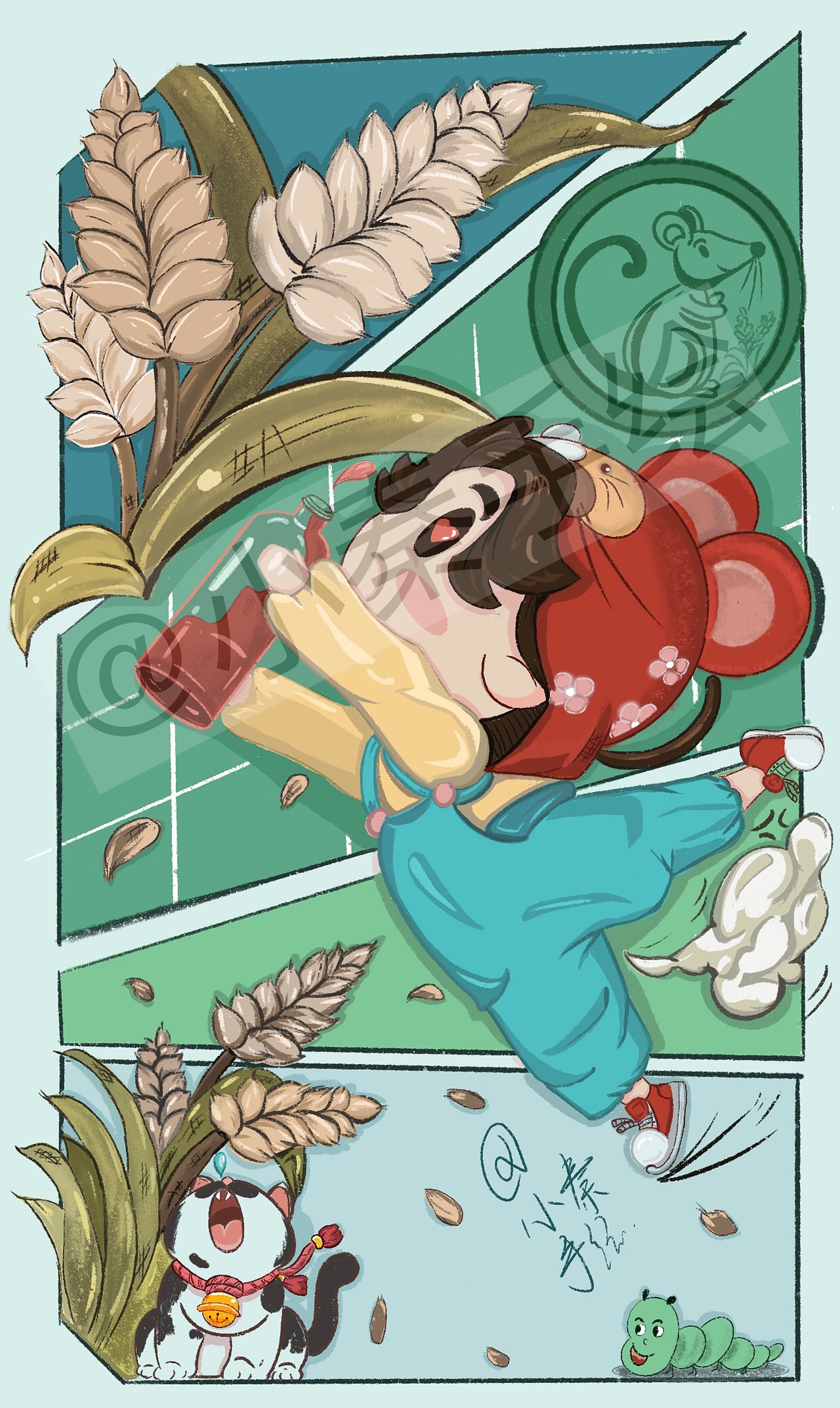 12生肖系列插画（图ZMjk3ODY2NTcy） - 儿童插画 - 站酷设计师小秦手绘原创素材 - 站酷ZCOOL