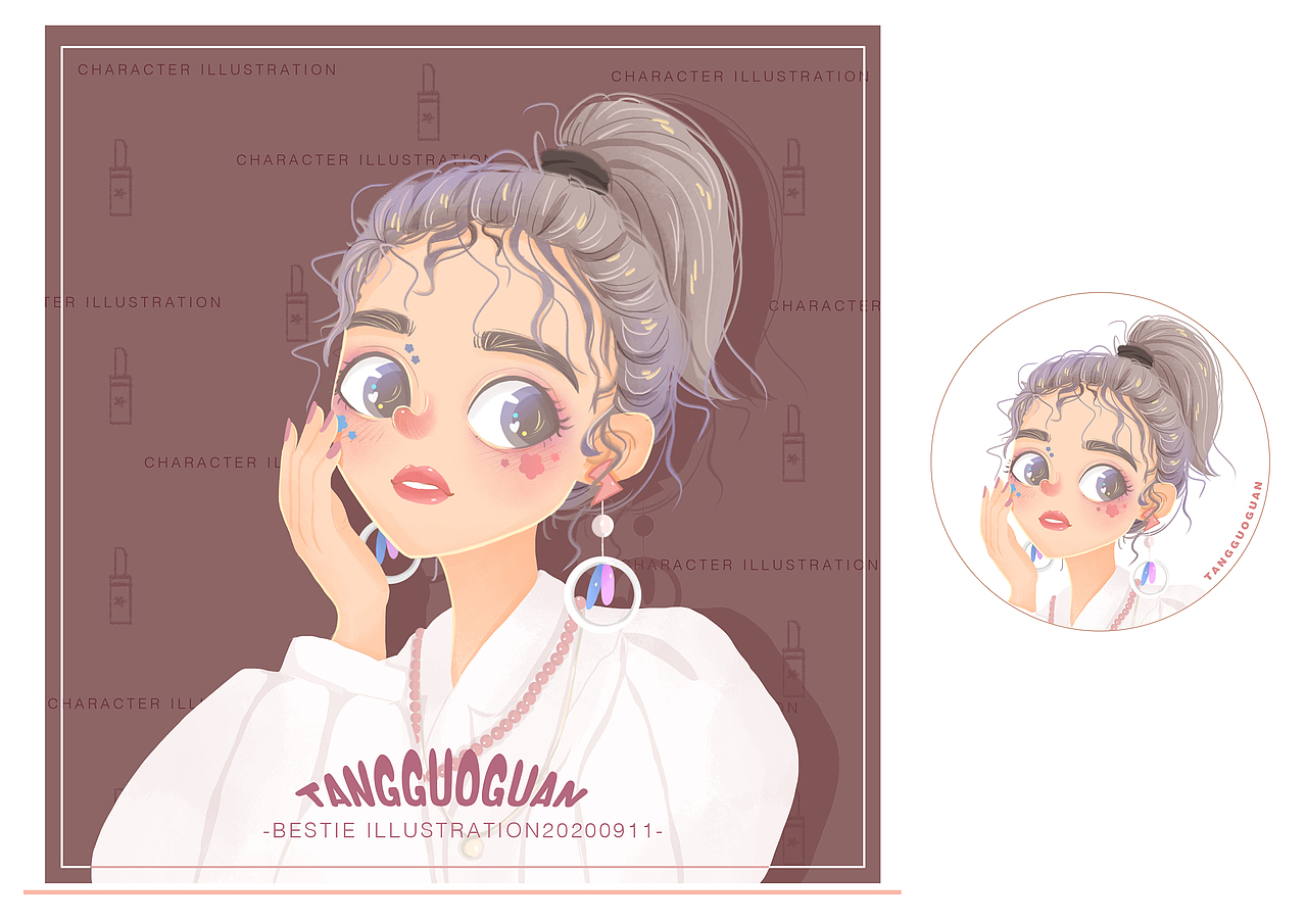 人物插畫（圖ZMjI0NzI1ODI4） - 藝術(shù)插畫 - 站酷設(shè)計(jì)師糖果罐TGG原創(chuàng)素材 - 站酷ZCOOL