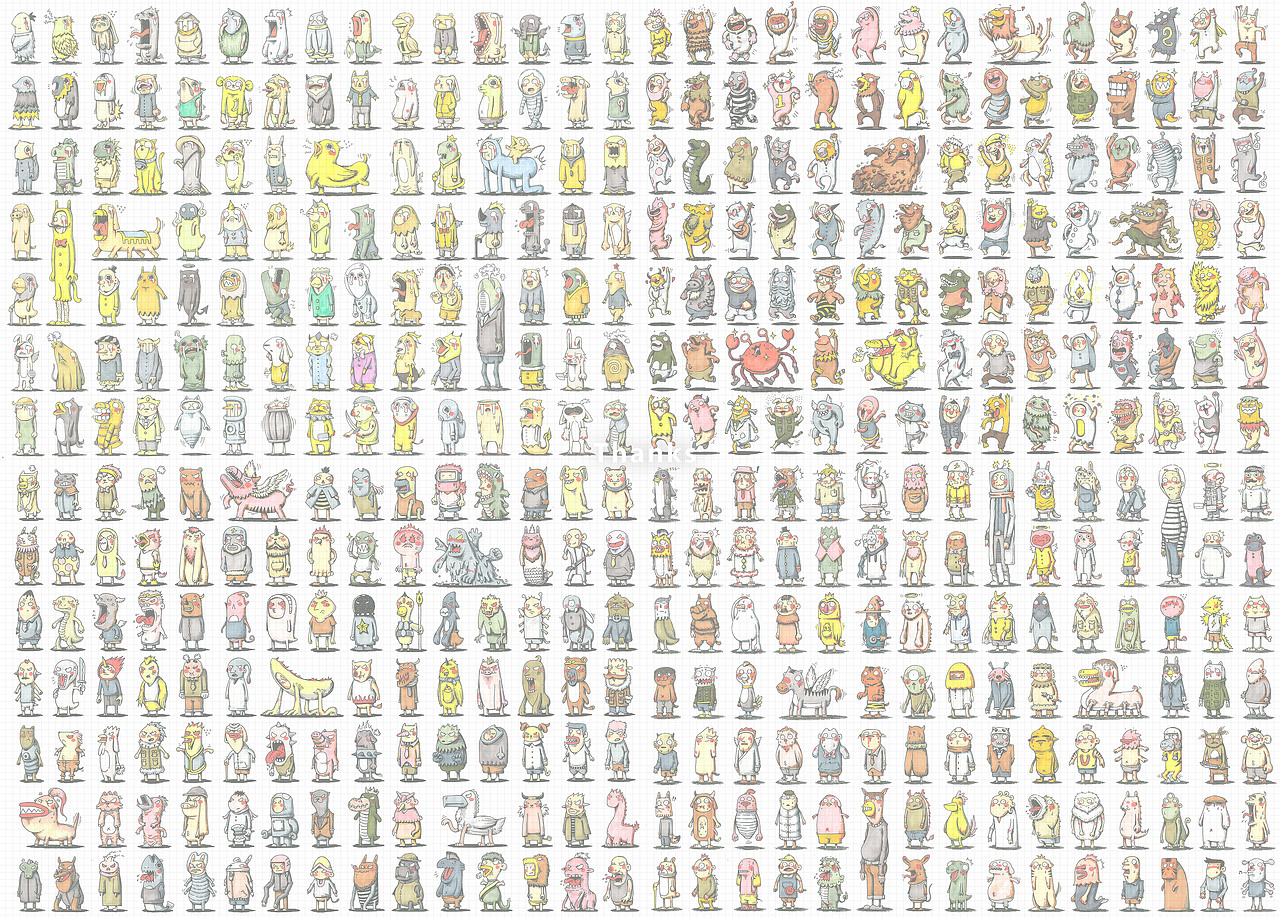 【异兽圈】400个情绪化小人（图ZNjAwODE5NjA=） - 创作习作 - 站酷设计师罗元元元原创素材 - 站酷ZCOOL