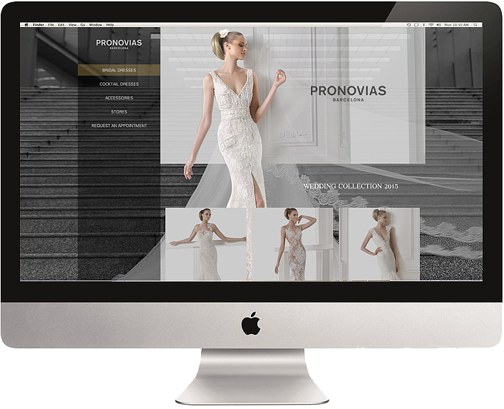 网页设计-pronovias婚纱