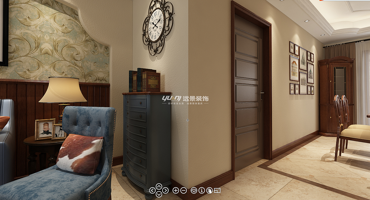 龙湖两江新宸-美式风格装修设计效果图案例（图ZMTA2OTkzODAw） - 家装设计 - 站酷设计师子平设计home原创素材 - 站酷ZCOOL