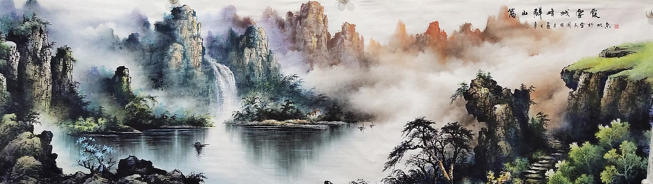 画家周国民作品（图ZMjU5Mzk5MjQw） - 绘画 - 站酷设计师易阁字画网张小克原创素材 - 站酷ZCOOL