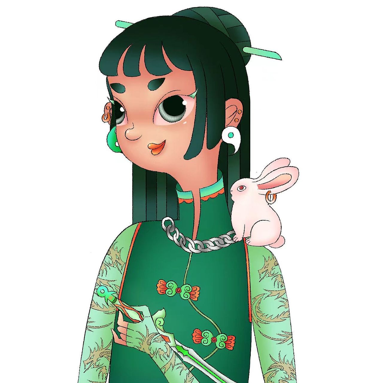 扁平插画头像创作_莫妮卡谭-站酷zcool