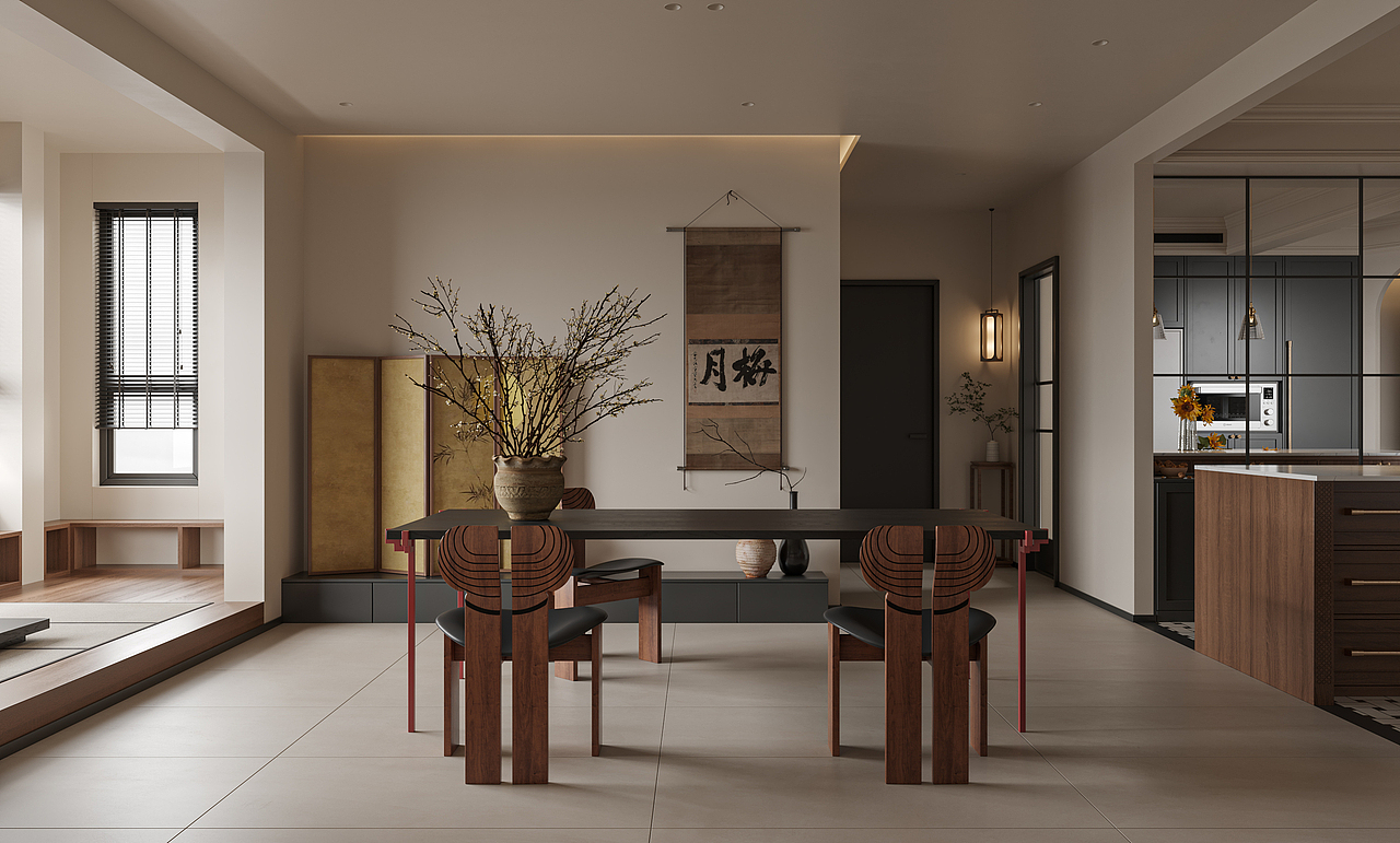 中古风在风格情怀上，它追求复古怀旧，（图ZMzU0ODQ4ODcy） - 家装设计 - 站酷设计师晓曦爱效果图原创素材 - 站酷ZCOOL