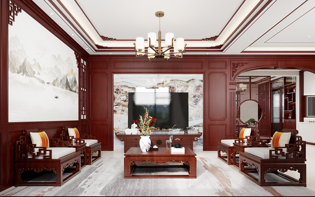 古典丨中式（图ZMzU4NDA2NTgw） - 家装设计 - 站酷设计师光璨空间设计原创素材 - 站酷ZCOOL