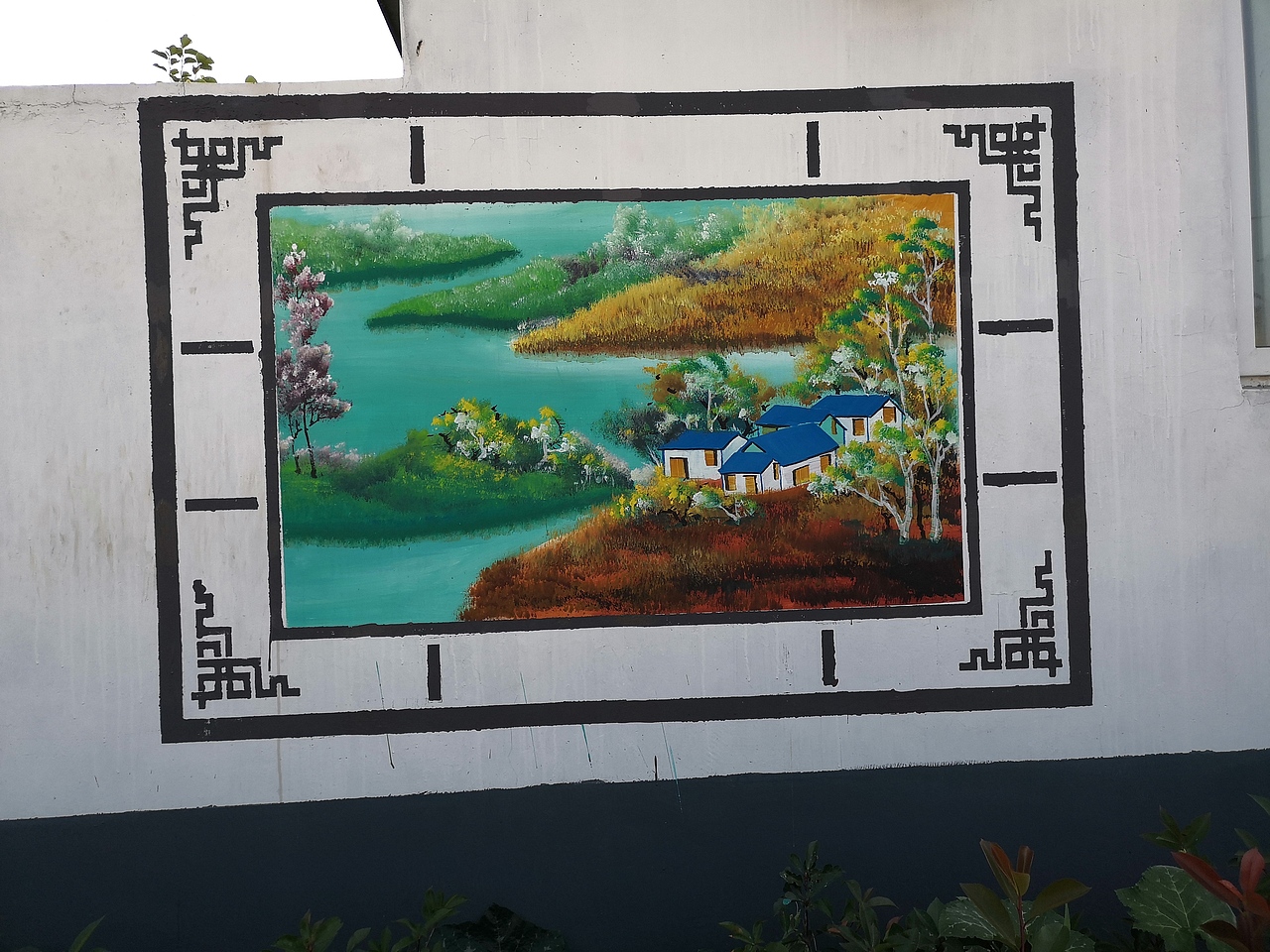 日照文化墙壁画,手绘墙,幼儿园彩绘,墙体彩绘,景观