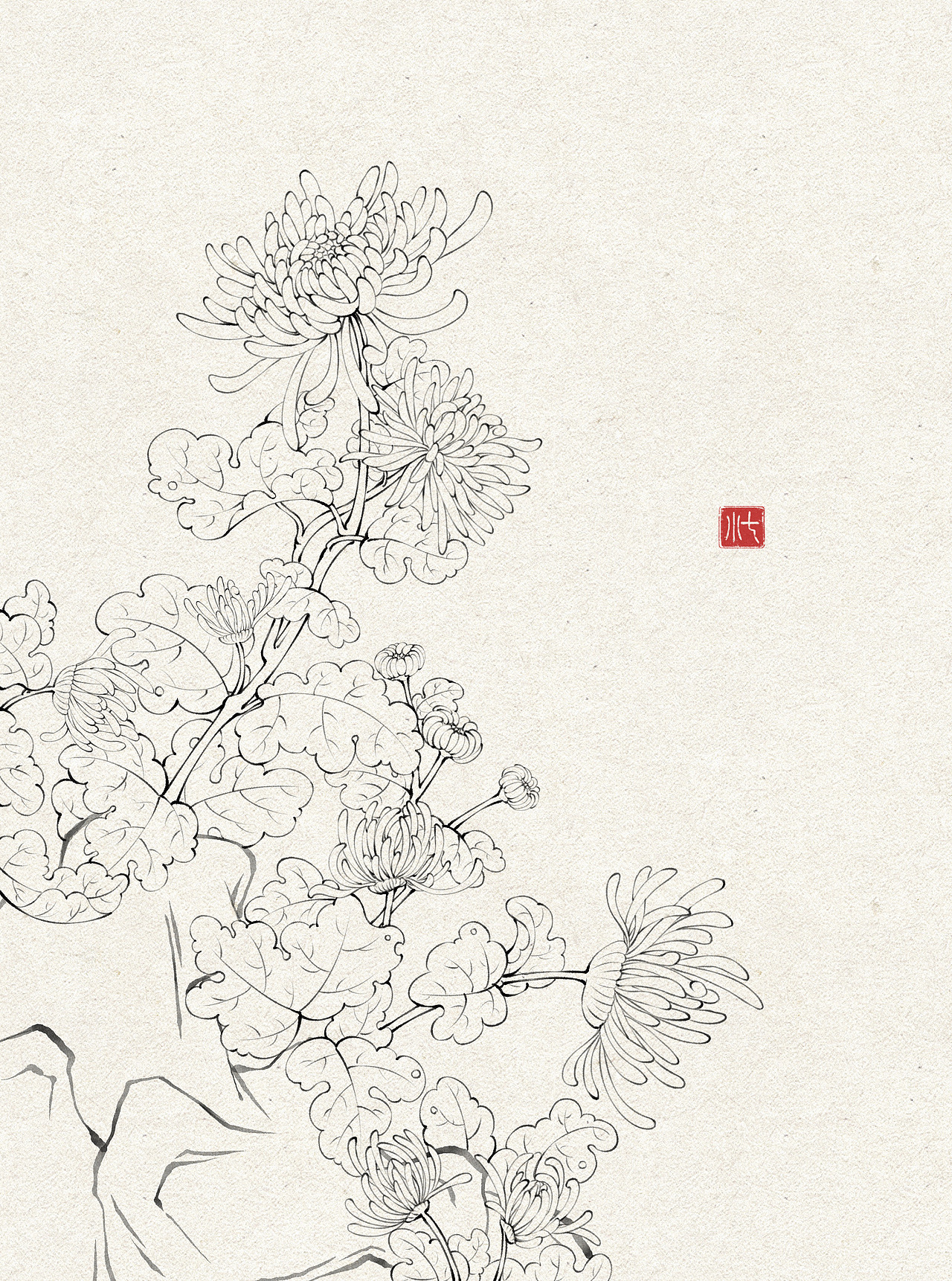 用iPad画工笔风格