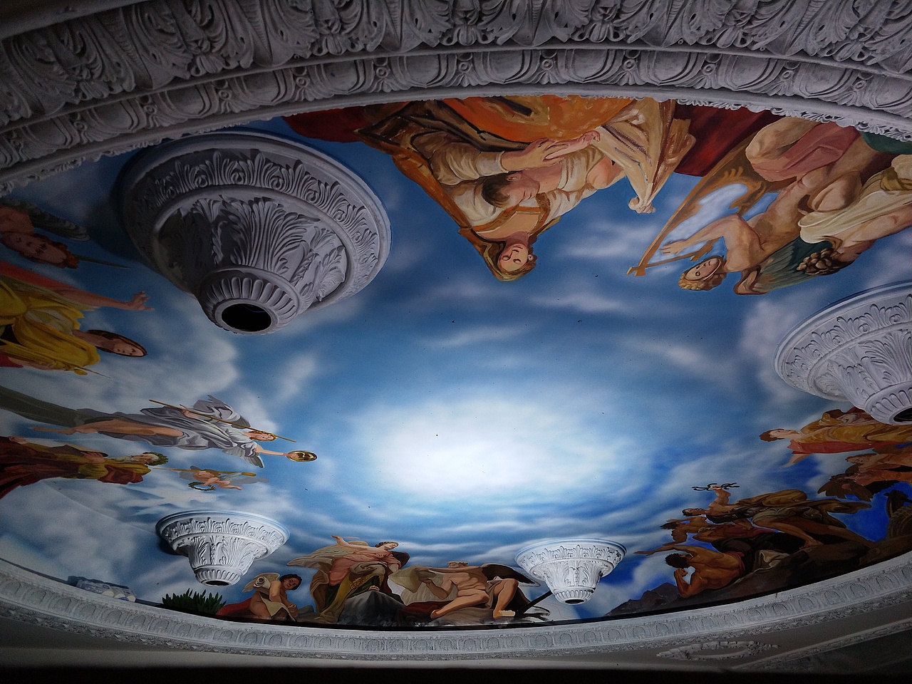 云南壁画天顶穹顶壁画墙绘手绘墙欧式油画