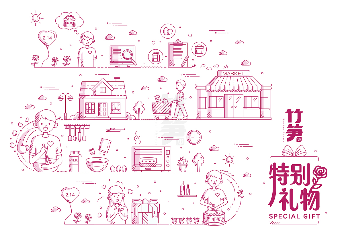 竹笋集63 线性插画（图ZMTU4Mjk4MDg0） - 图标 - 站酷设计师竹笋集原创素材 - 站酷ZCOOL