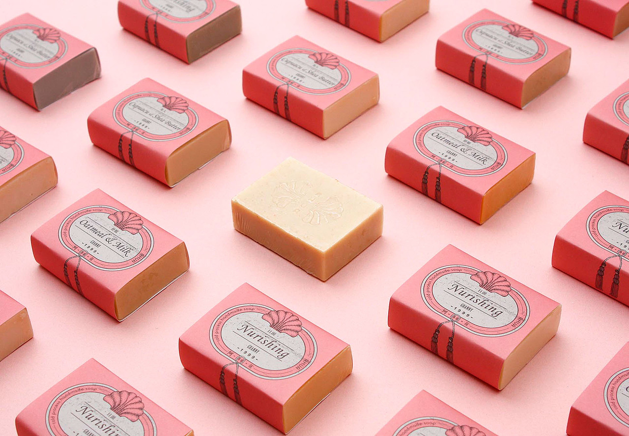 阿花晚熟皂 AHUA cold process handmade soap（图ZMTYwMDE0NzU2） - 包装 - 站酷设计师2tigersdesign原创素材 - 站酷ZCOOL