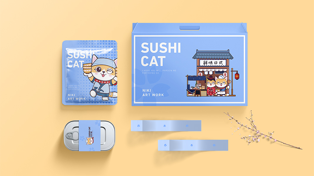 IP卡通形象-寿司猫（图ZMTg1NDEwODg0） - IP形象 - 站酷设计师花仔在此原创素材 - 站酷ZCOOL