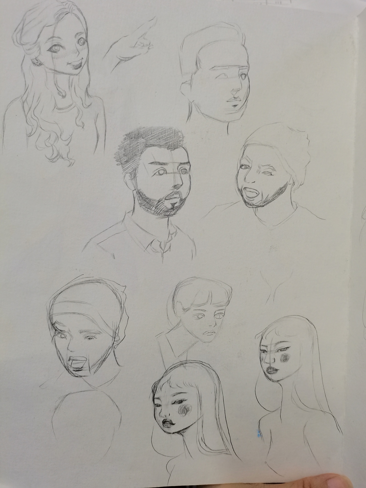 临摹练习,铅笔加彩铅