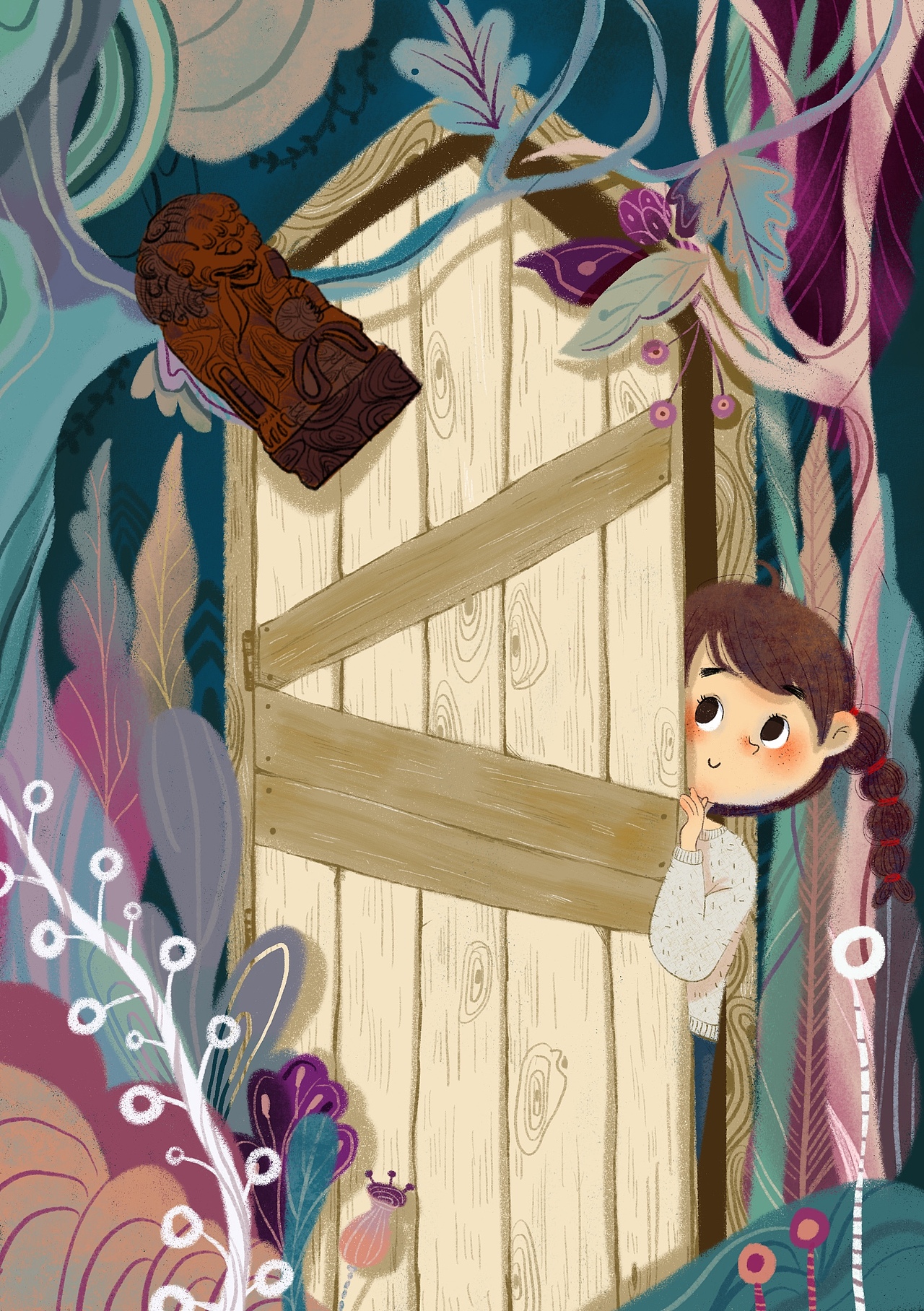 以出版物的插画作品,一个有关穿越的暖心故事