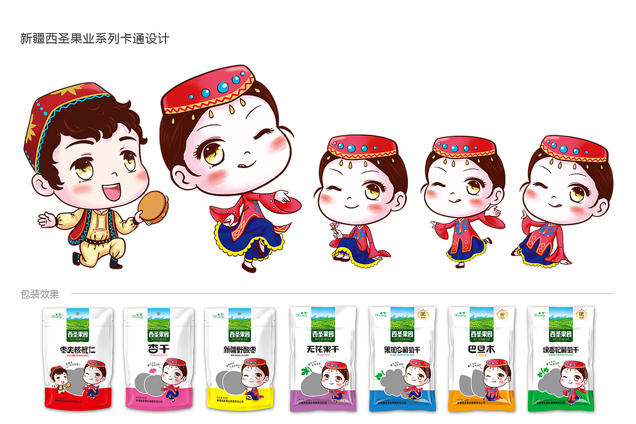 新疆西圣果业系列卡通设计(已上市)